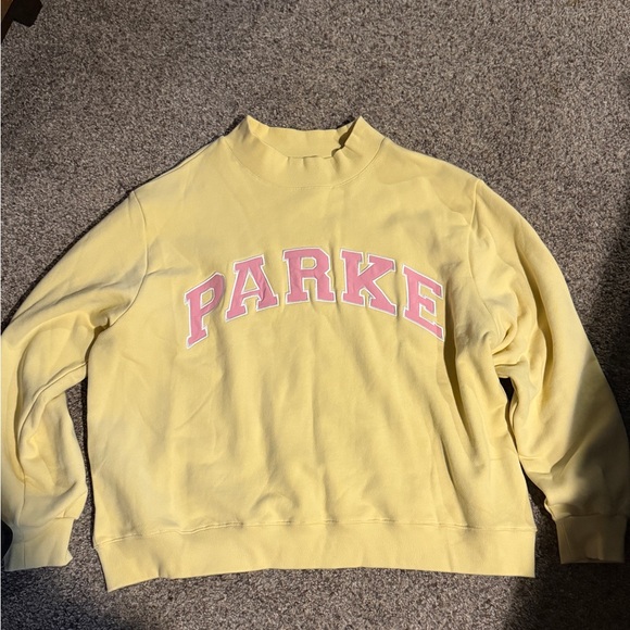Parke Tops - Parke Yellow & Pink Summerland Mockneck - XXL